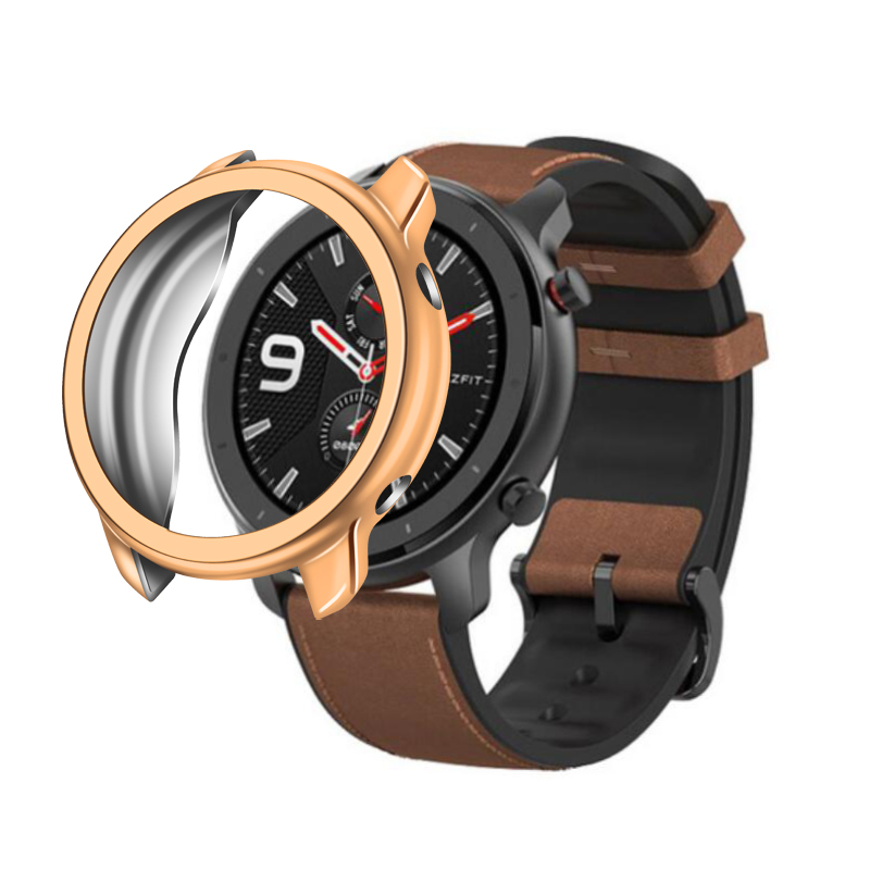 Electroplating-TPU-Watch-Case-Cover-Watch-Cover-Screen-Protector-for-Amazfit-GTR-47mm-1582047-2