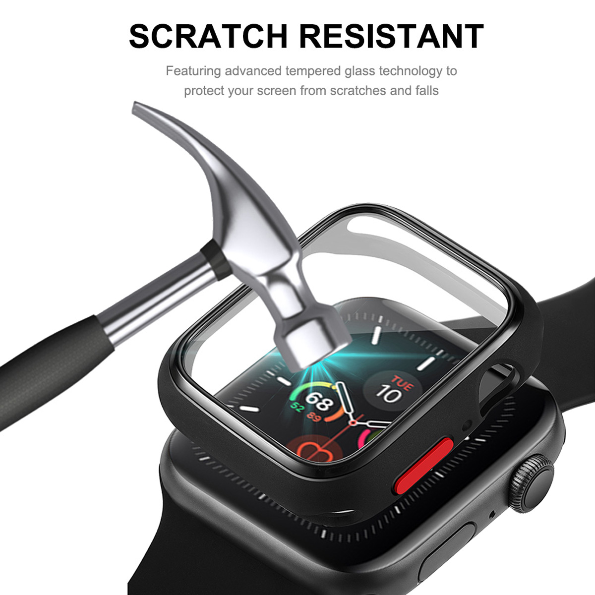 Enkay-Shockproof-Anti-Scratch-Soft-TPU--HD-Clear-Tempered-Glass-Full-Cover-Watch-Case-Cover-for-Appl-1850295-2