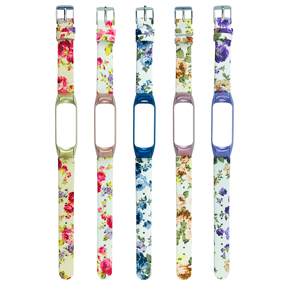 Fashion-Classical-Colorful-Flower-Pattern-Watch-Strap-Watch-Band-for-Xiaomi-miban-3--miband-4-Non-or-1685273-1