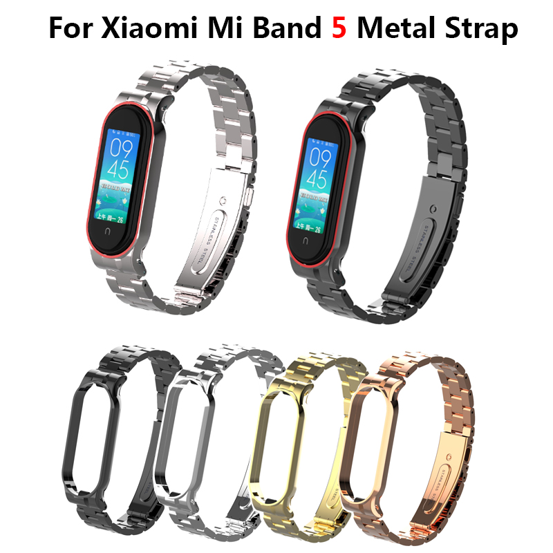 Holdmi-502-Colorful-Stainless-Steel-Watch-Strap-Replacement-Watch-Band-for-Xiaomi-Miband-5-Non-origi-1758519-1