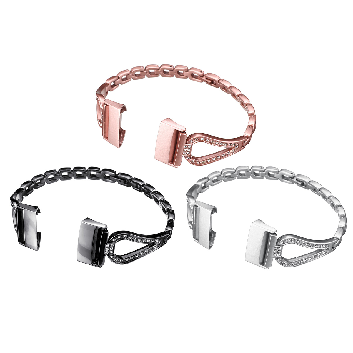 KALOAD-Metal-Watch-Band-Wristband-Strap-Replacemtn-for-Fitbit-Charge-3-Smart-Watch-1455616-5