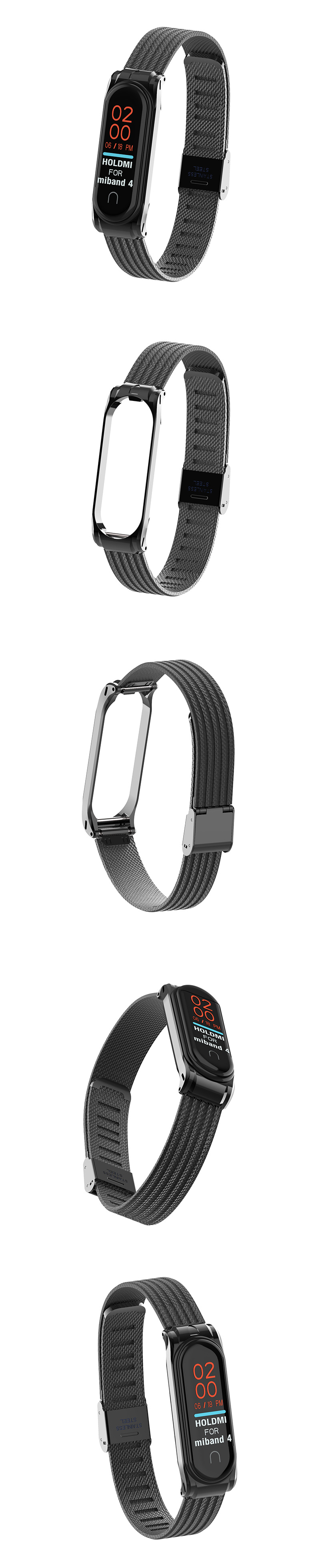 Metal-Wave-Style-Watch-Strap-Replacement-Watch-Band-for-Xiaomi-Miband-4-Non-original-1544024-1