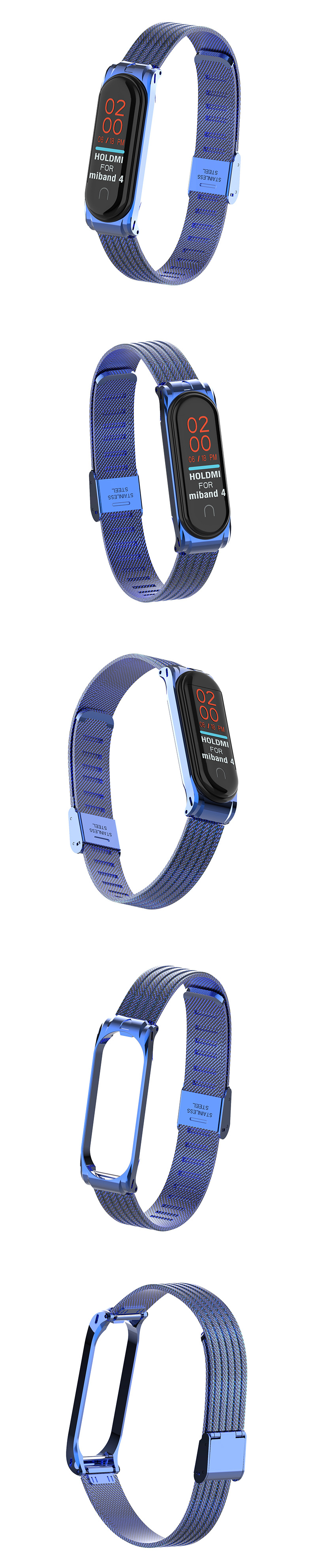 Metal-Wave-Style-Watch-Strap-Replacement-Watch-Band-for-Xiaomi-Miband-4-Non-original-1544024-3
