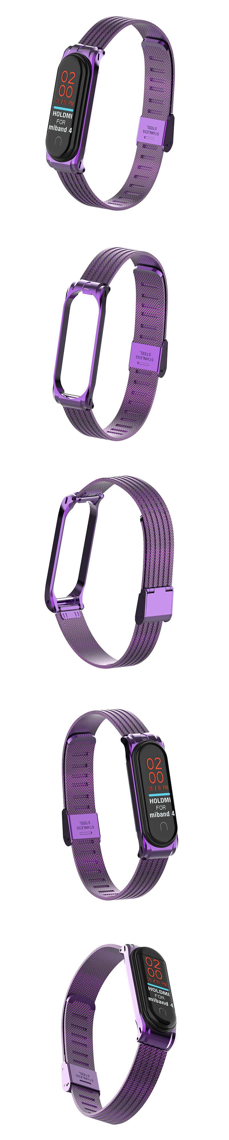Metal-Wave-Style-Watch-Strap-Replacement-Watch-Band-for-Xiaomi-Miband-4-Non-original-1544024-4