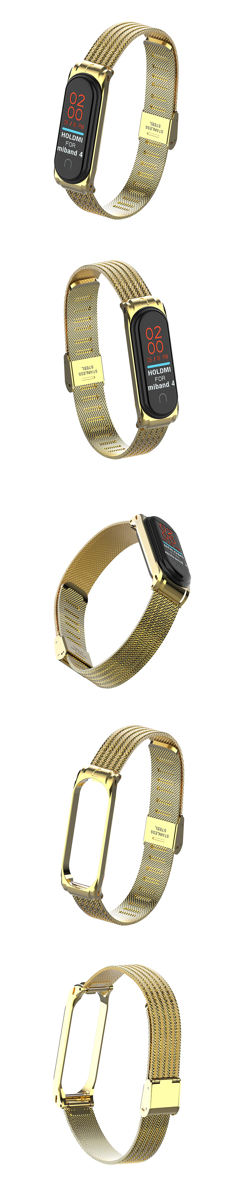 Metal-Wave-Style-Watch-Strap-Replacement-Watch-Band-for-Xiaomi-Miband-4-Non-original-1544024-5