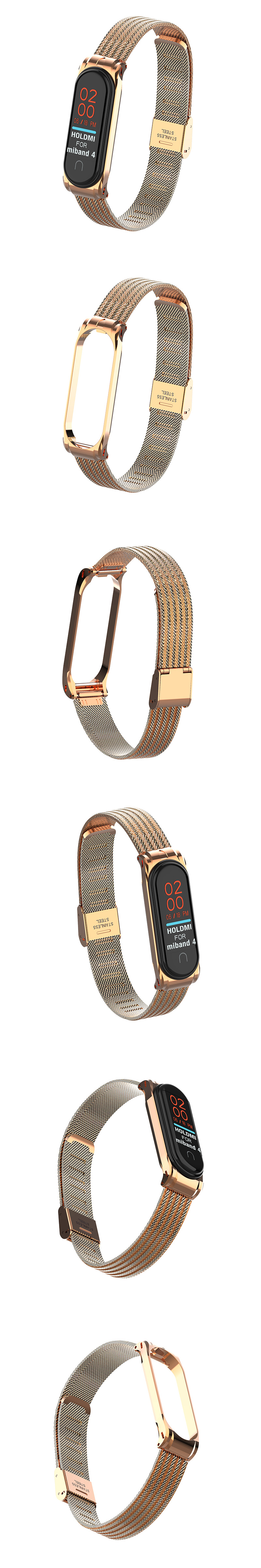 Metal-Wave-Style-Watch-Strap-Replacement-Watch-Band-for-Xiaomi-Miband-4-Non-original-1544024-6