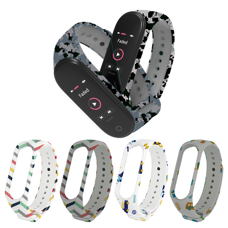 Mijobs-Color-Printing-Replacement-Watch-Band-for-Xiaomi-mi-band-34-Smart-Watch-Non-original-1537570-1