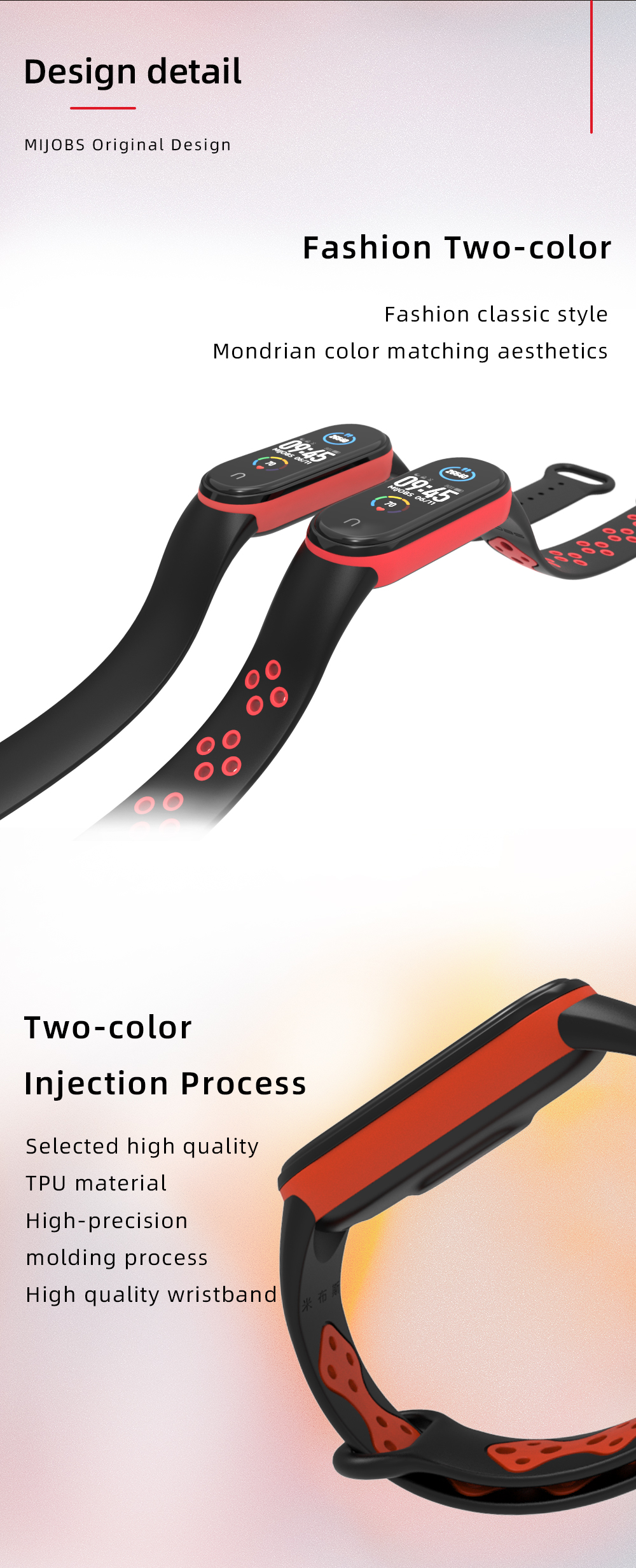 Mijobs-Dual-Color-Silicone-Soft-Watch-Band-for-Xiaomi-mi-band-5-Smart-Watch-Non-original-1732970-2