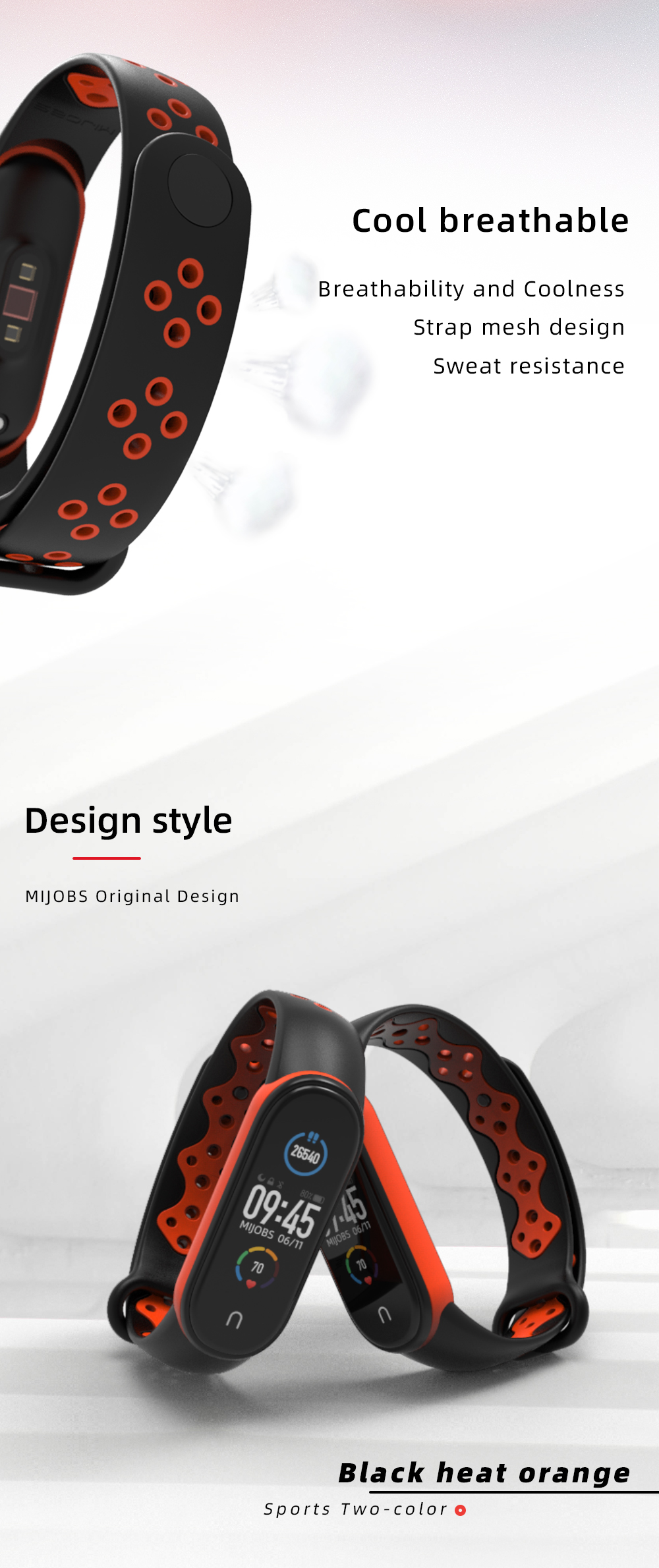 Mijobs-Dual-Color-Silicone-Soft-Watch-Band-for-Xiaomi-mi-band-5-Smart-Watch-Non-original-1732970-3