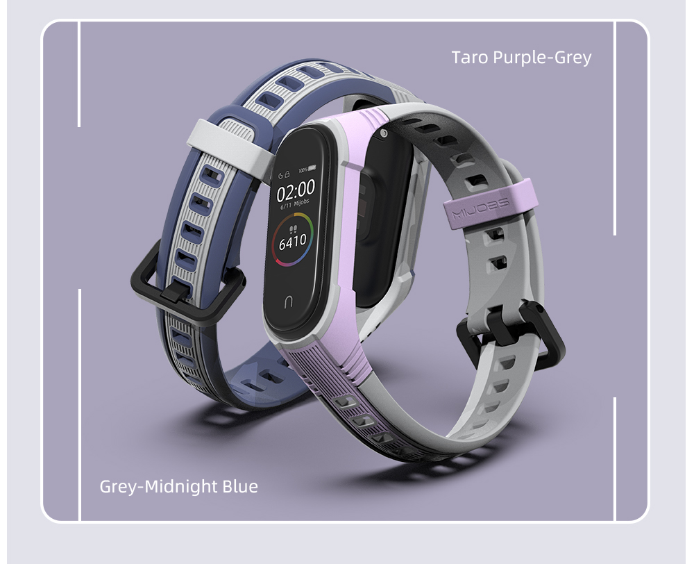 Mijobs-Silicone-Dual-Color-Original-Design-Watch-Band-for-Xiaomi-mi-Band-34-Smart-Watch-Non-original-1658265-5