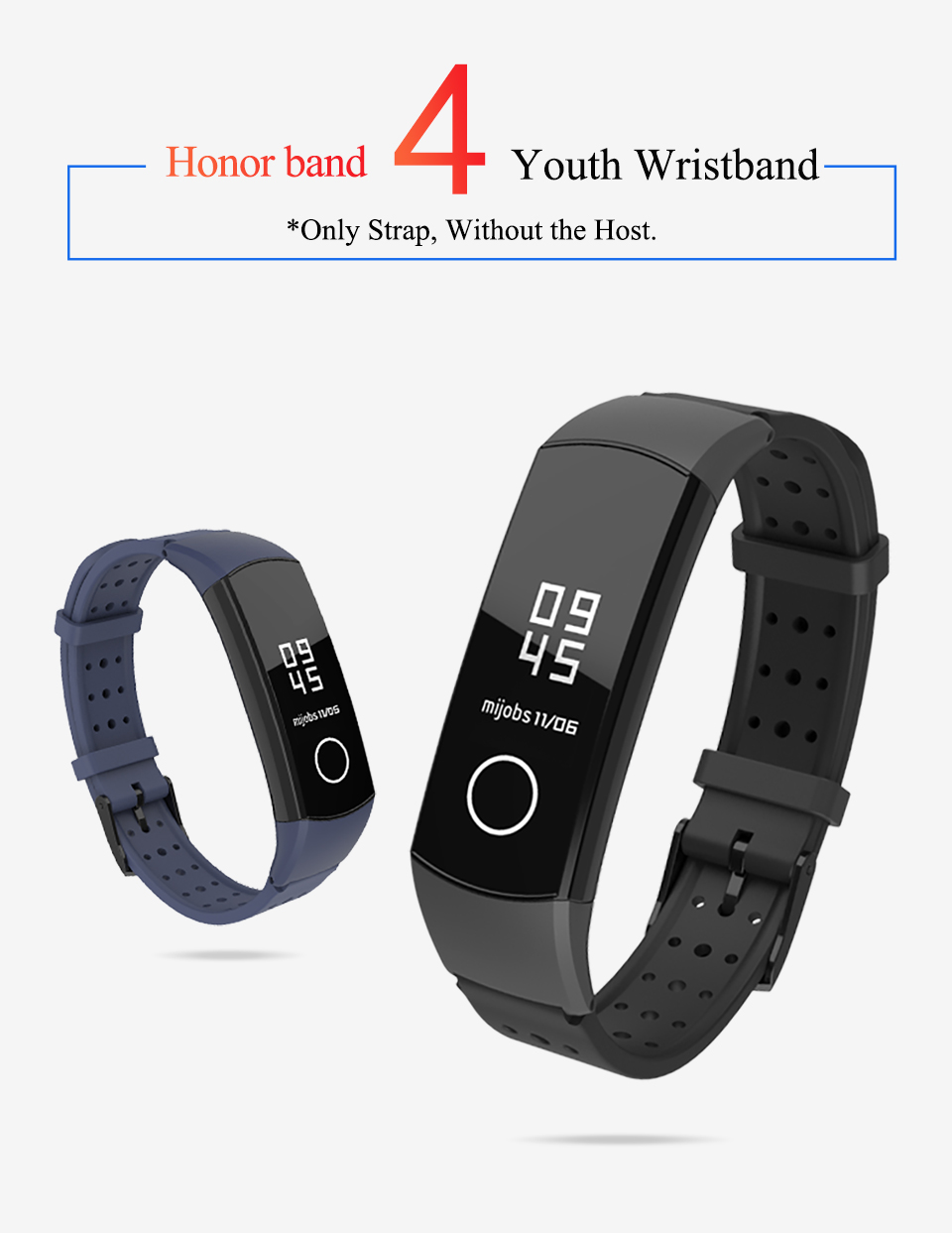 Mijobs-Silicone-Wrist-Strap-Waterproof-Watch-Band-for-Huawei-Honor-Band-4-Smart-Watch-1455309-1