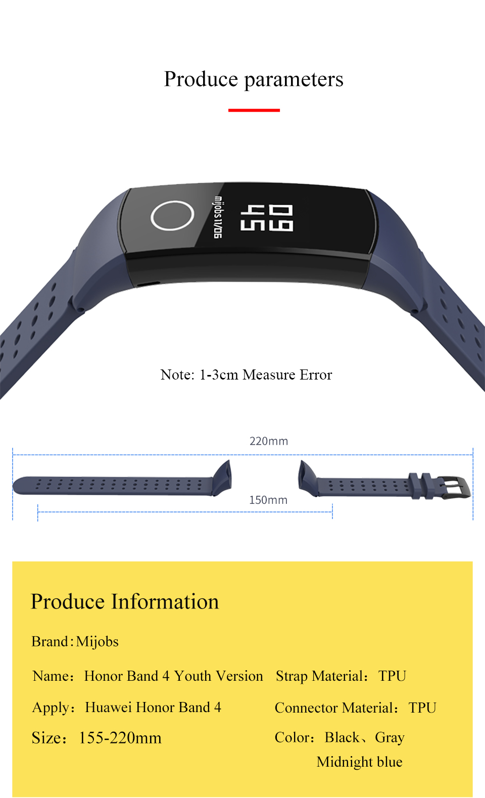 Mijobs-Silicone-Wrist-Strap-Waterproof-Watch-Band-for-Huawei-Honor-Band-4-Smart-Watch-1455309-2
