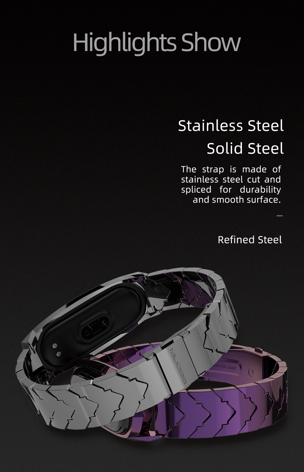 Mijobs-V-Type-Full-Steel-Watch-Band-for-Xiaomi-mi-band-5-Smart-Watch-Non-original-1730294-1
