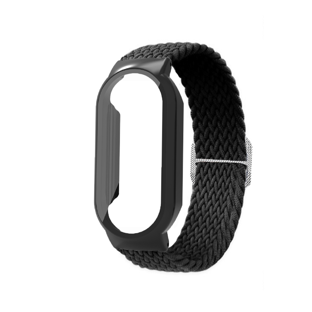 PCTempered-Film-Protective-Case-Stretch-Woven-Replacement-Strap-Smart-Watch-Band-for-Xiaomi-Mi-Band--1973031-17