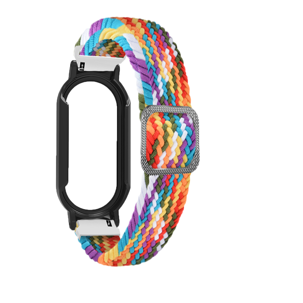 PCTempered-Film-Protective-Case-Stretch-Woven-Replacement-Strap-Smart-Watch-Band-for-Xiaomi-Mi-Band--1973031-3