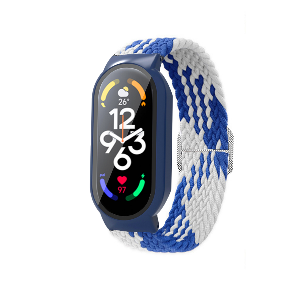 PCTempered-Film-Protective-Case-Stretch-Woven-Replacement-Strap-Smart-Watch-Band-for-Xiaomi-Mi-Band--1973031-25
