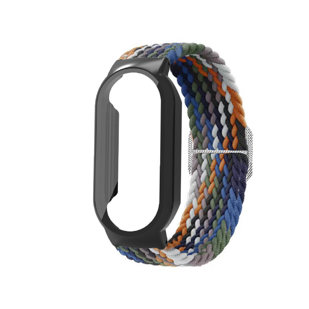 PCTempered-Film-Protective-Case-Stretch-Woven-Replacement-Strap-Smart-Watch-Band-for-Xiaomi-Mi-Band--1973031-29