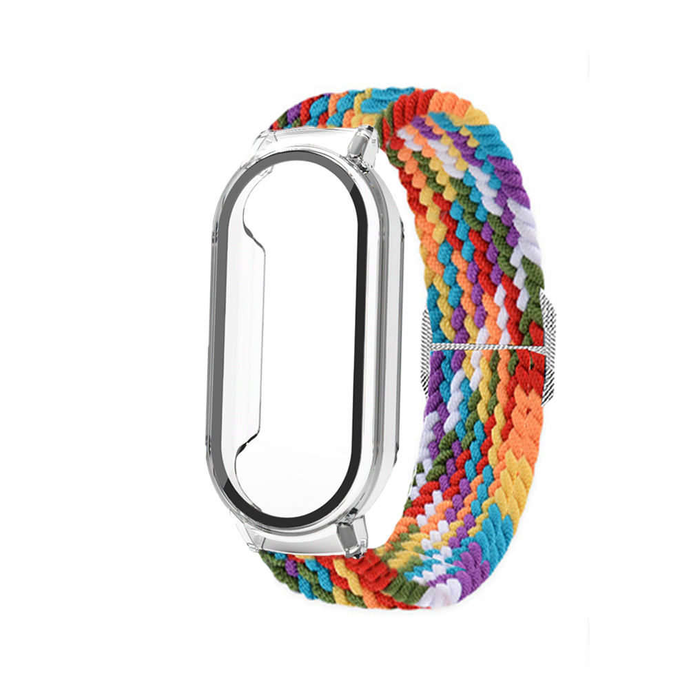PCTempered-Film-Protective-Case-Stretch-Woven-Replacement-Strap-Smart-Watch-Band-for-Xiaomi-Mi-Band--1973031-5