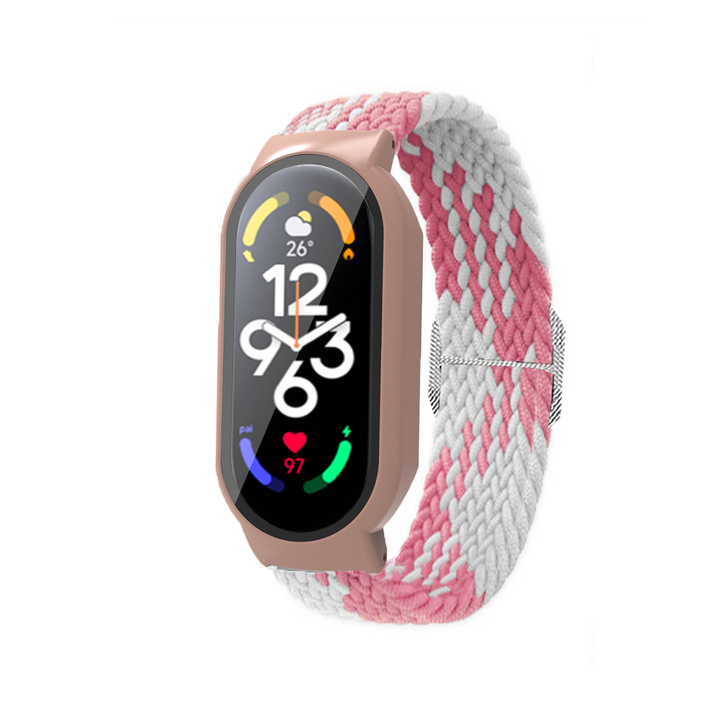 PCTempered-Film-Protective-Case-Stretch-Woven-Replacement-Strap-Smart-Watch-Band-for-Xiaomi-Mi-Band--1973031-10