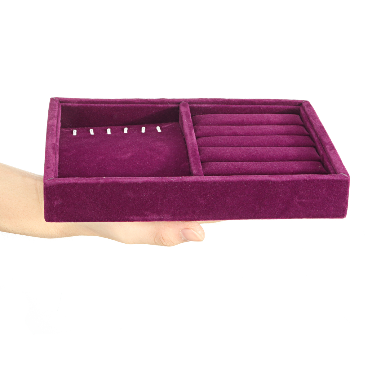 Purple-Multi-check-Flannel-Smart-Ring-Box-Small-Jewelry-Display-Box-Ring-Storage-Box-1746971-3