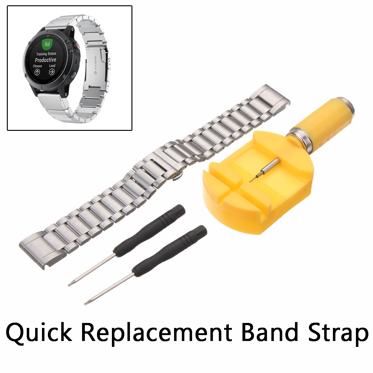 Quick-Replacement-Stainless-Steel-Wrist-Watch-Band-Strap-Tools-for-Garmin-Fenix-5-1238255-1