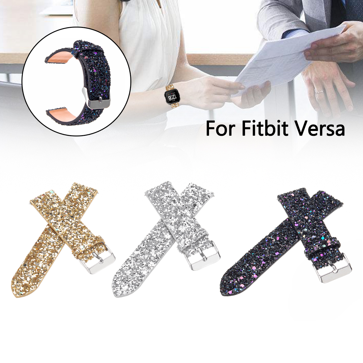 Replacement-Bling-Glitter-Leather-Wrist-Strap-Watch-Band-For-Fitbit-Versa-1314712-1