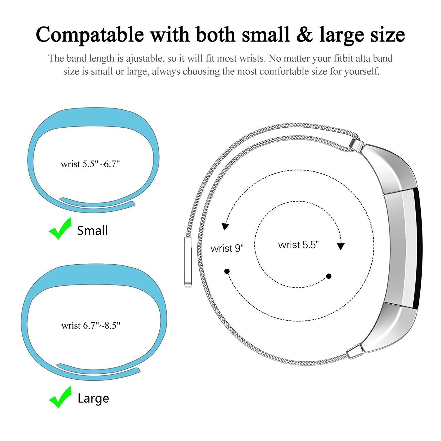 Replacement-Classic-Wrist-Double-Color-Silicone-Band-Strap-for-Fitbit-Alta-HR-Wristband-1193747-4
