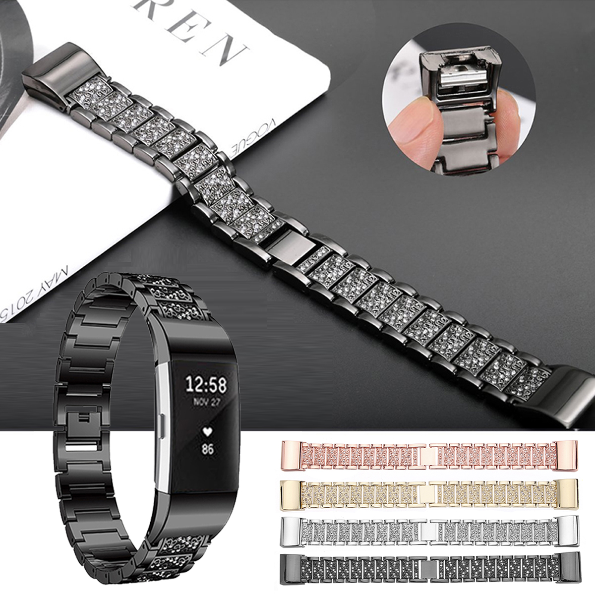 Replacement-Diamond-Stainless-Steel-Replace-Watch-Strap-Band-For-Fitbit-Charge-2-1263407-1