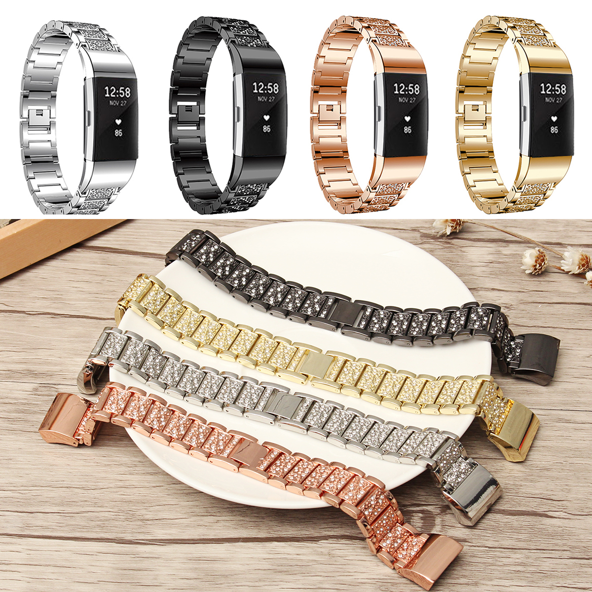 Replacement-Diamond-Stainless-Steel-Replace-Watch-Strap-Band-For-Fitbit-Charge-2-1263407-2