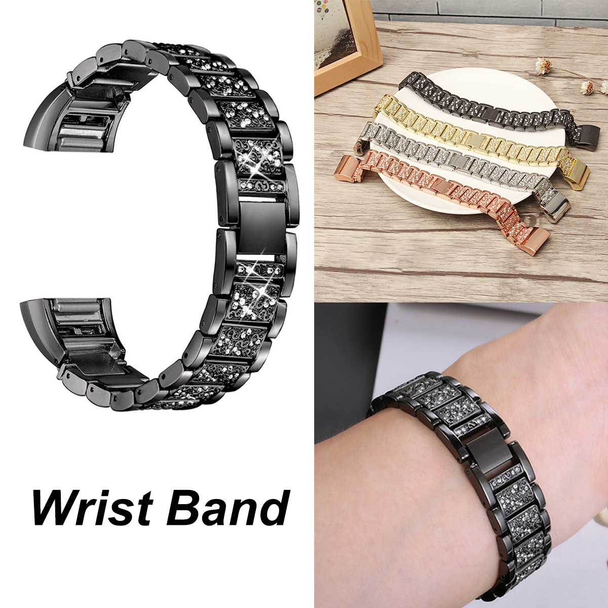 Replacement-Diamond-Stainless-Steel-Replace-Watch-Strap-Band-For-Fitbit-Charge-2-1263407-4