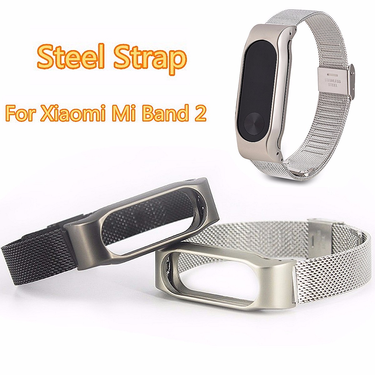Replacement-Stainless-Steel-Frame-Bracelet-Wristband-For-Xiaomi-Miband-2---Non-original-1073327-1