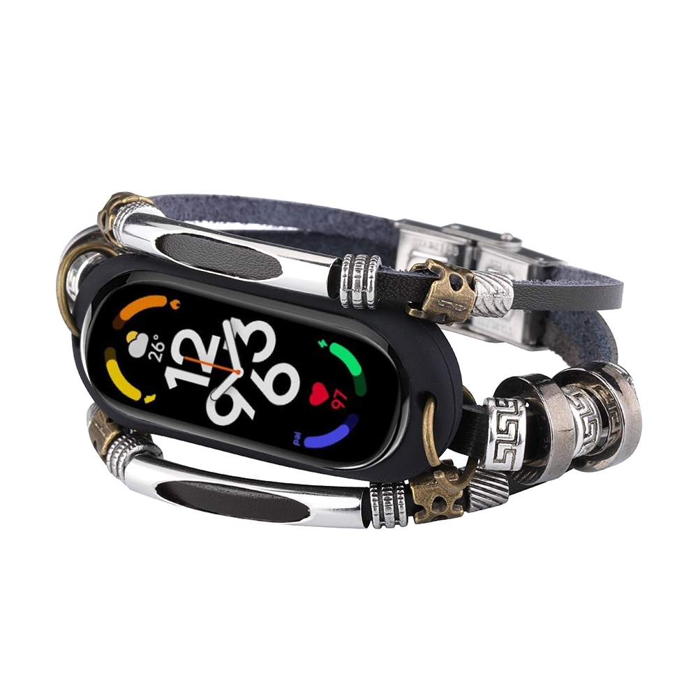 Retro-Alloy-Beaded-Smart-Watch-Band-Replacement-Strap-for-Xiaomi-Mi-Band-7-1959246-1