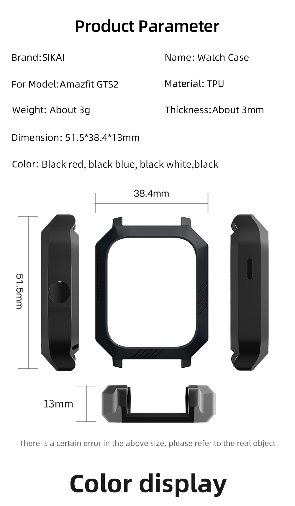 SIKAI-TPU-Anti-fall-Watch-Case-Cover-Watch-Shell-Protector-For-Amazfit-GTS-2-1785353-7