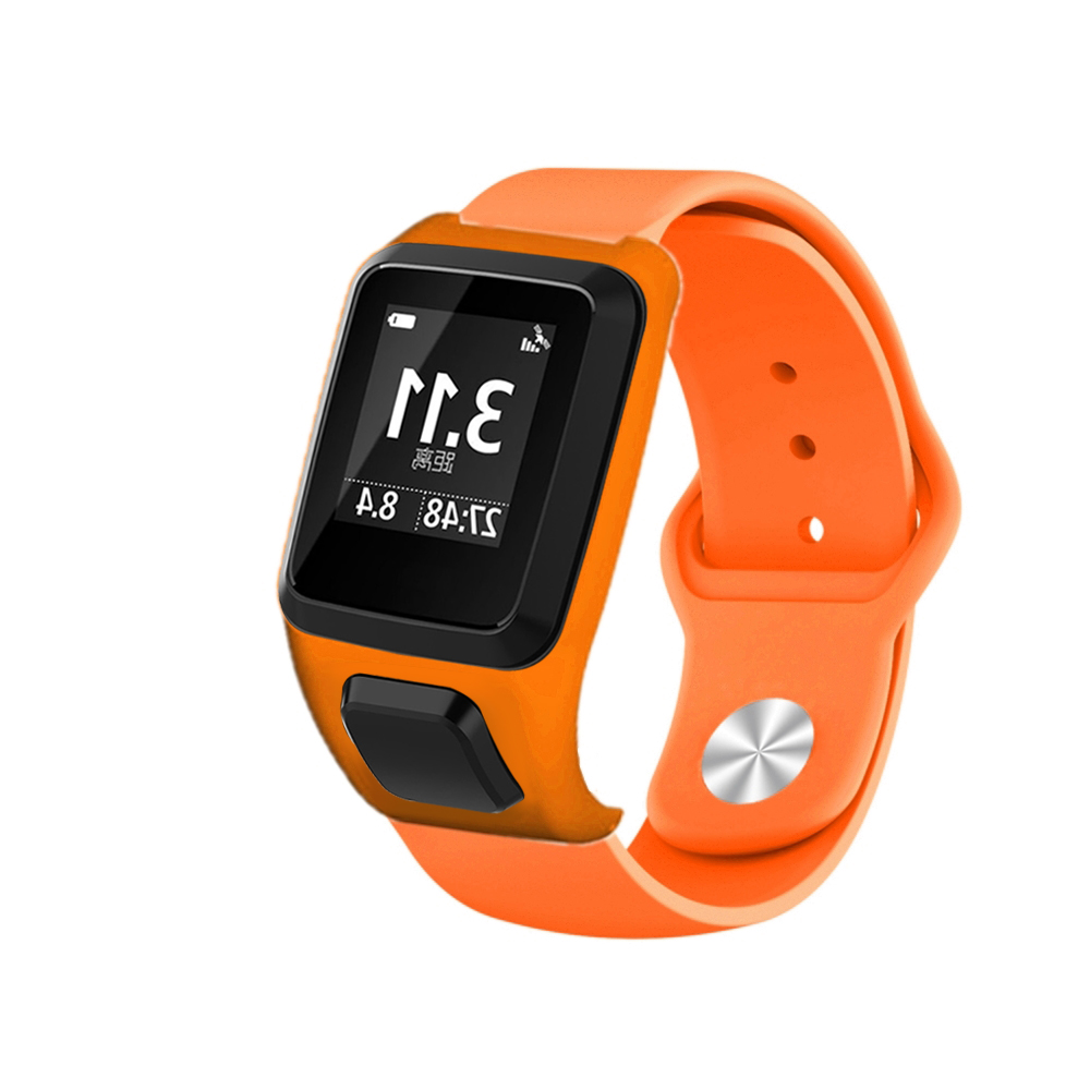 Silicone-Watch-Strap-Watch-Band-Screen-Protector-for-TOMTOM-Runner32-TOMTOM-Adventurer-1732725-12