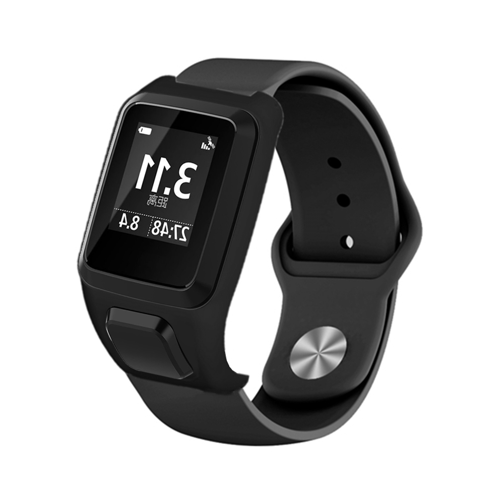 Silicone-Watch-Strap-Watch-Band-Screen-Protector-for-TOMTOM-Runner32-TOMTOM-Adventurer-1732725-13