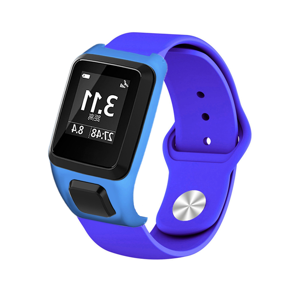 Silicone-Watch-Strap-Watch-Band-Screen-Protector-for-TOMTOM-Runner32-TOMTOM-Adventurer-1732725-16