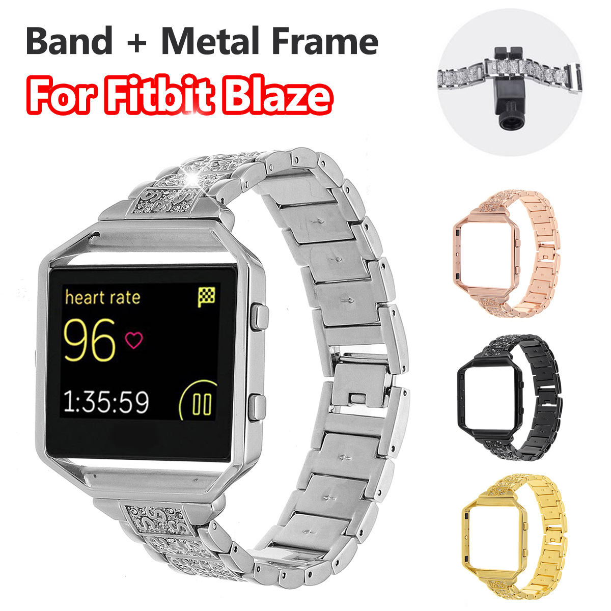 Stainless-Steel-Replace-Watch-Strap-Band--Metal-Frame-For-Fitbit-Blaze-Tracker-1263415-1