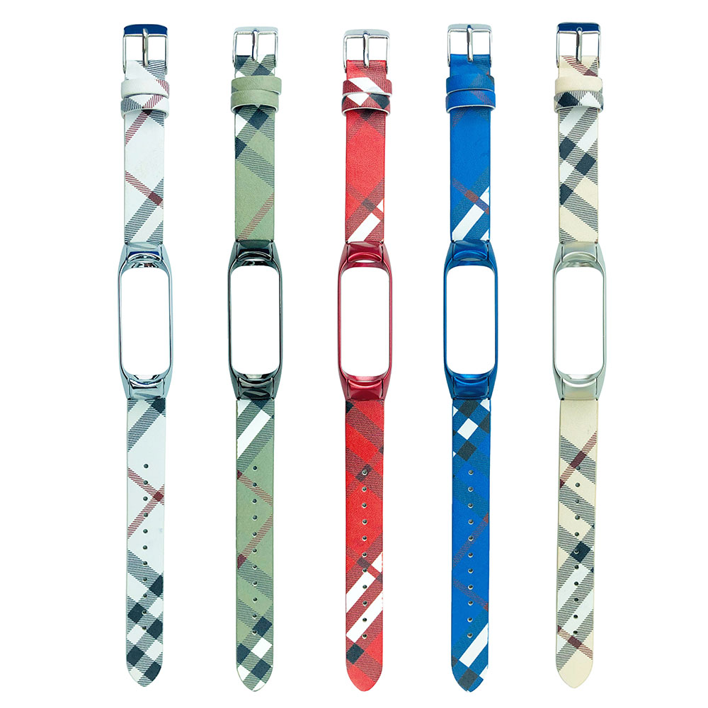 Tartan-Colorful-Watch-Band-Watch-Strap-for-Xiaomi-Miband-3--Miband-4-Non-original-1686499-1