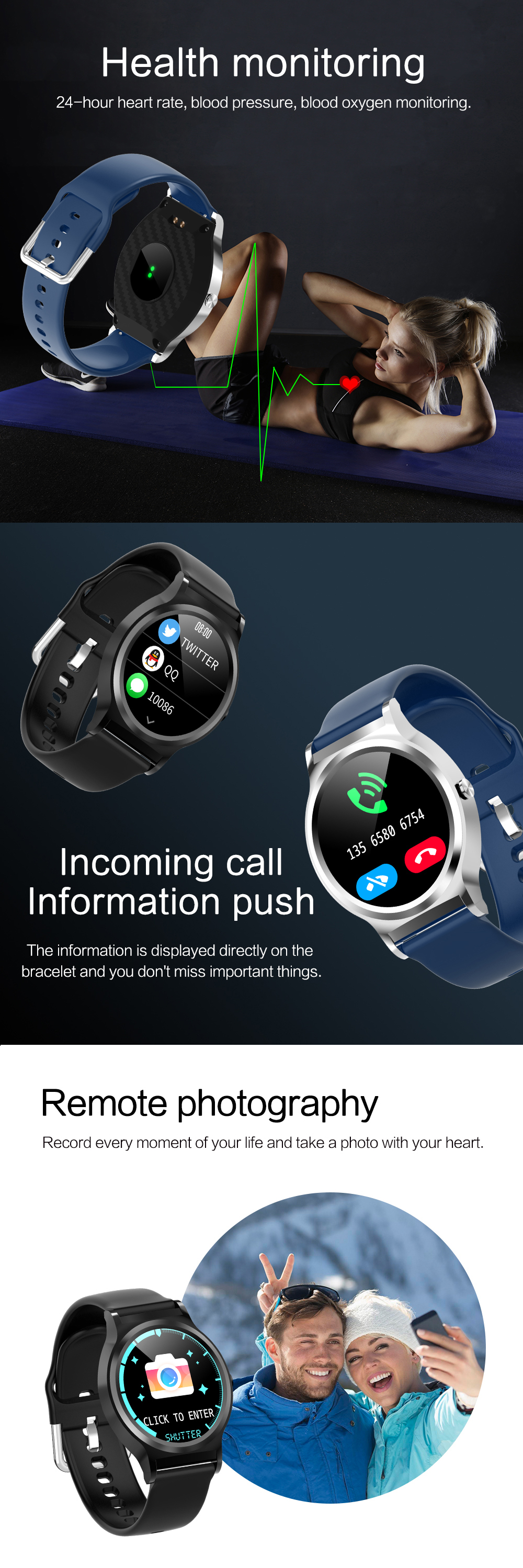 Bakeey-CF98-IP67-13-inch-Full-Touch-Wristband-Heart-Rate-Blood-Pressure-Monitor-Weather-Display-Smar-1586316-3