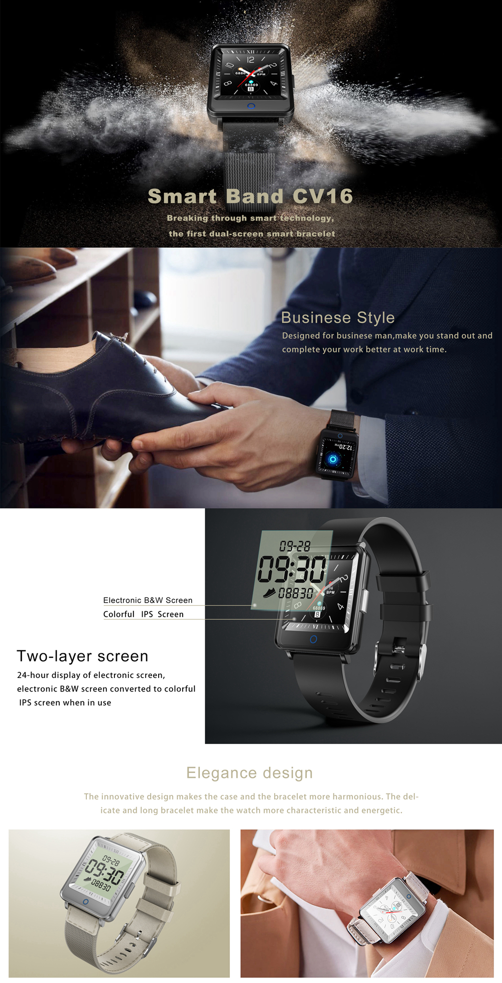 Bakeey-CV16-Two-layer-Screen-Low-Power-Heart-Rate-7-Sports-Mode-bluetooth-Music-Business-Smart-Watch-1416590-2