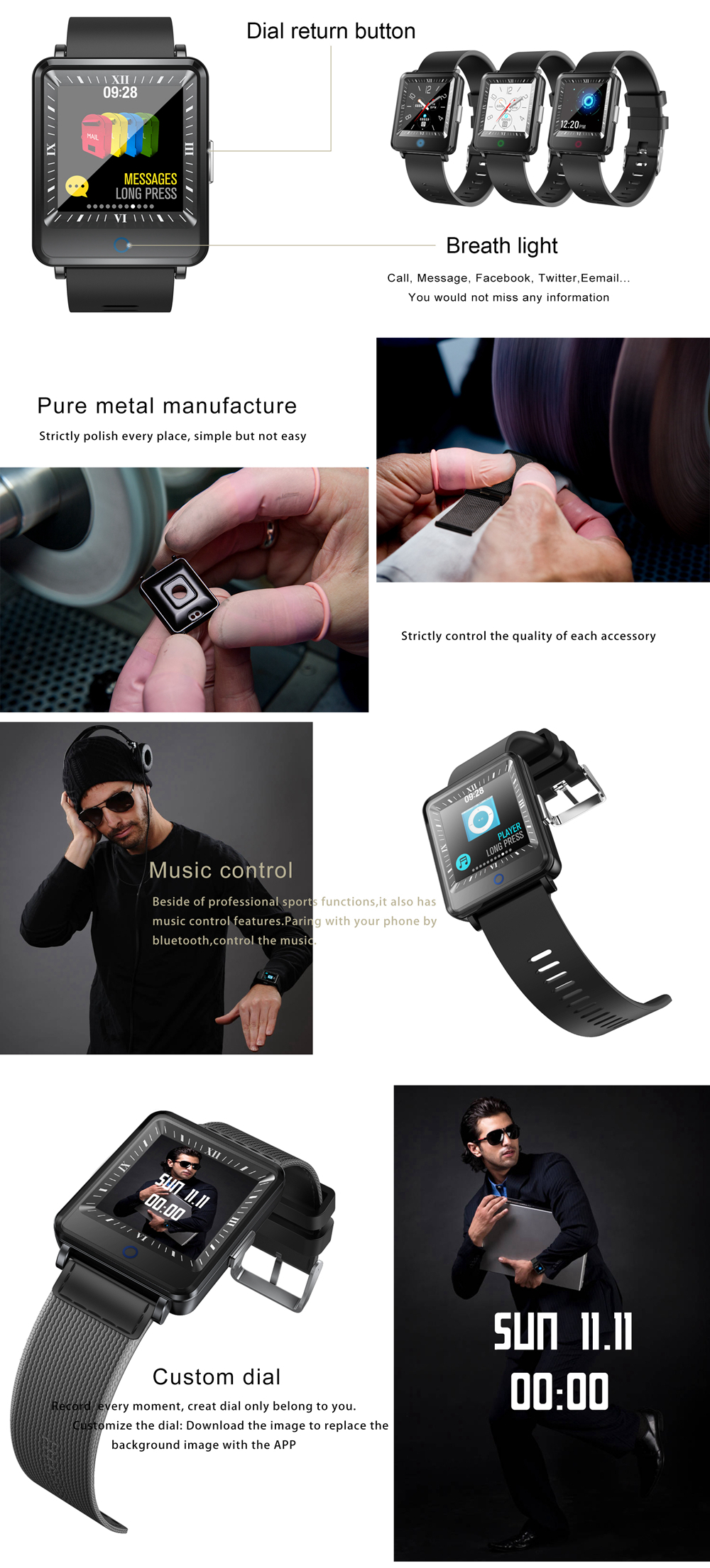 Bakeey-CV16-Two-layer-Screen-Low-Power-Heart-Rate-7-Sports-Mode-bluetooth-Music-Business-Smart-Watch-1416590-4