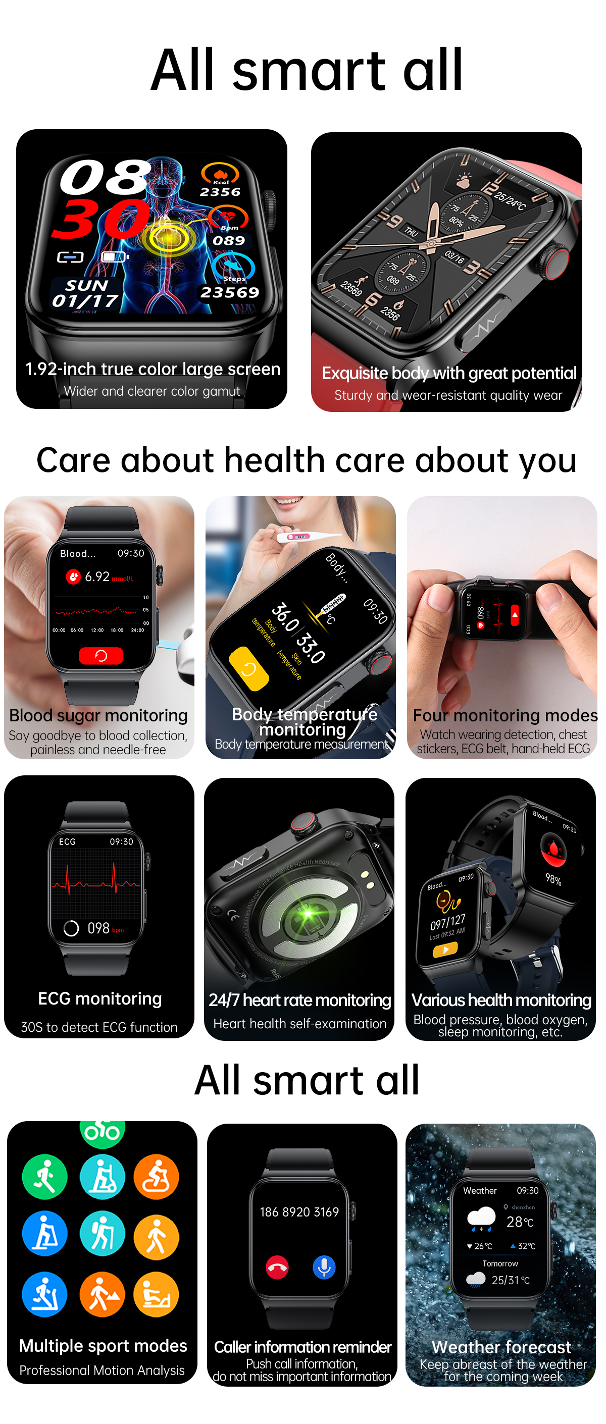 E500-183-inch-HD-Screen-ECG-Monitor-Heart-Rate-Blood-Pressure-SpO2-Monitor-Fitness-Tracker-280mAh-Ba-1975552-2