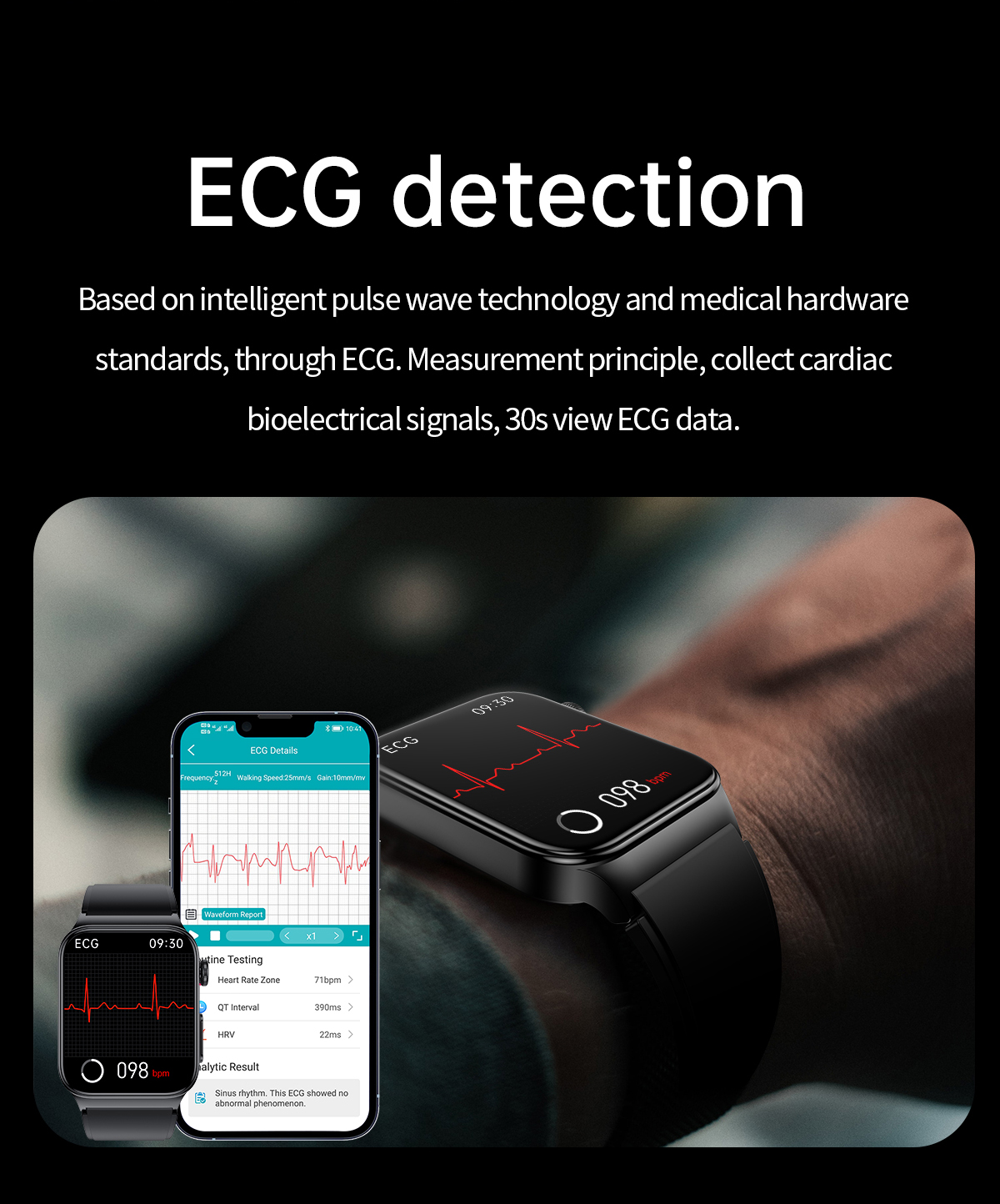 E500-183-inch-HD-Screen-ECG-Monitor-Heart-Rate-Blood-Pressure-SpO2-Monitor-Fitness-Tracker-280mAh-Ba-1975552-9