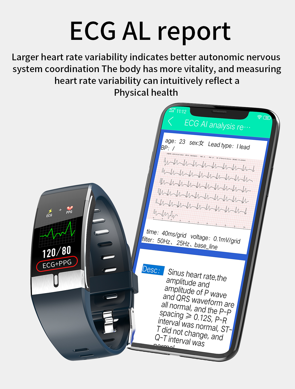 SPO2-MonitorBakeey-E66-Thermometer-ECGPPG-Heart-Rate-Blood-Pressure-Oxygen-Monitor-IP68-Waterproof-U-1659243-8