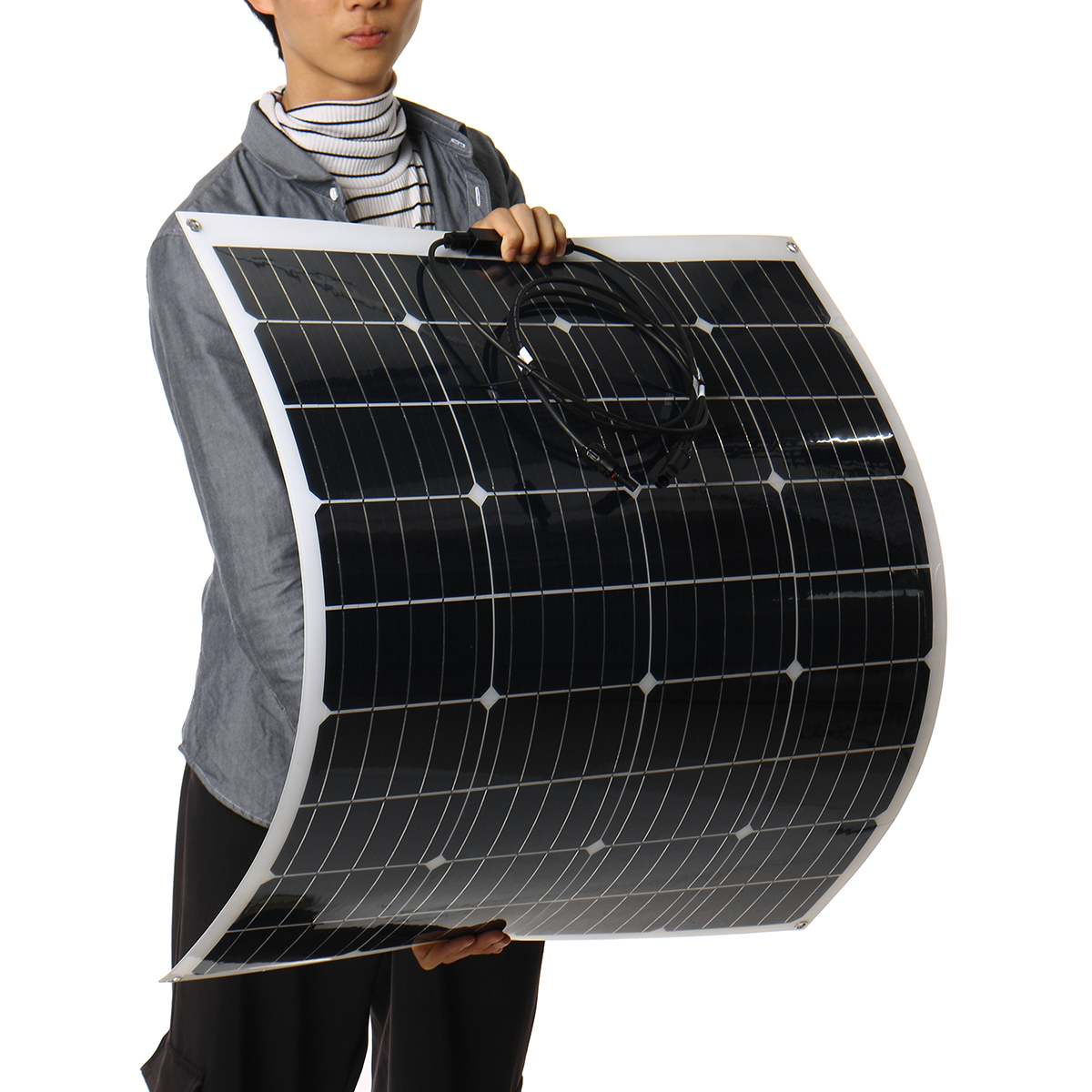 100W-18V-Highly-Flexible-Monocrystalline-Solar-Panel-Tile-Mono-Panel-Waterproof-1682626-4