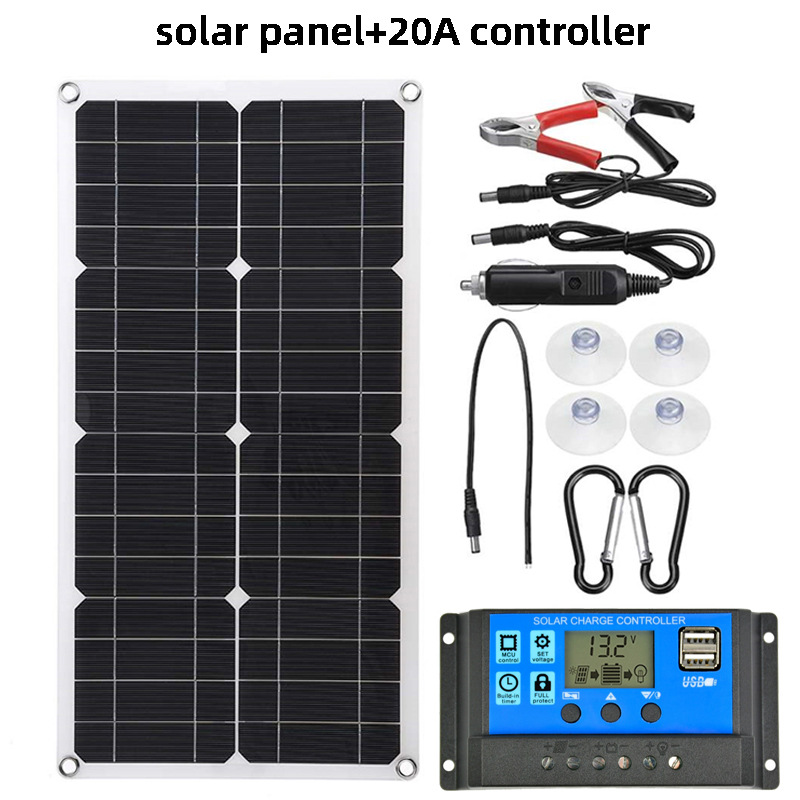 100W-18V-Solar-Panel-Kit-W-Solar-Controller-RV-Traveling-Photovoltaic-System-Solar-Power-Panel-Kit-1842713-4
