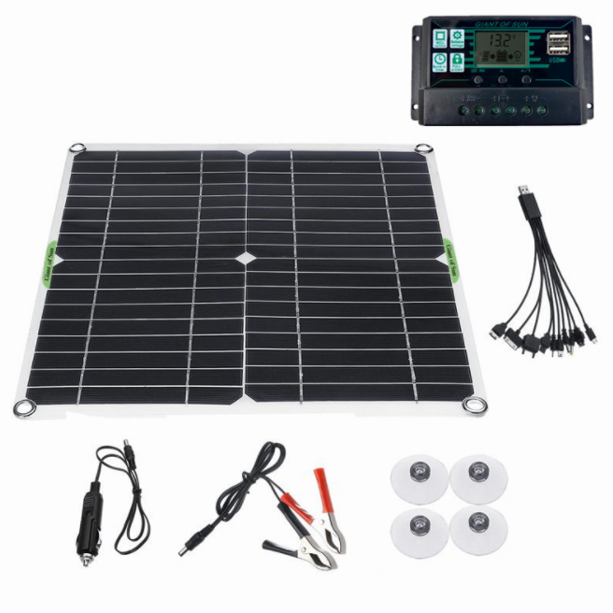 100W-Solar-Panel-Kit-12V-Battery-Charger-10-100A-Controller-For-Ship-Motorcycles-Boat-1839778-1