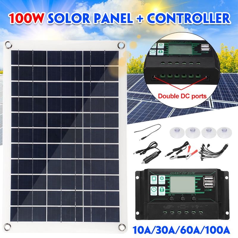 10A-100A-Semi-Flexible-Solar-Power-Panel-System-Kit-Solar-Panle-Dual-DC-Port-5V12V18V-W-Solar-Charge-1847973-1