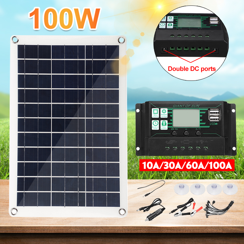 10A-100A-Semi-Flexible-Solar-Power-Panel-System-Kit-Solar-Panle-Dual-DC-Port-5V12V18V-W-Solar-Charge-1847973-2