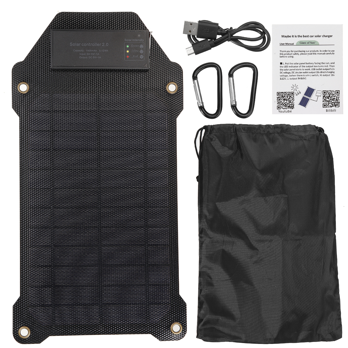 10W-Portable-Solar-Panel-Kit-USB-Charger-Kit-Water-Proof-Monocrystalline-Silicon-Solar-Power-Panel-1925208-10